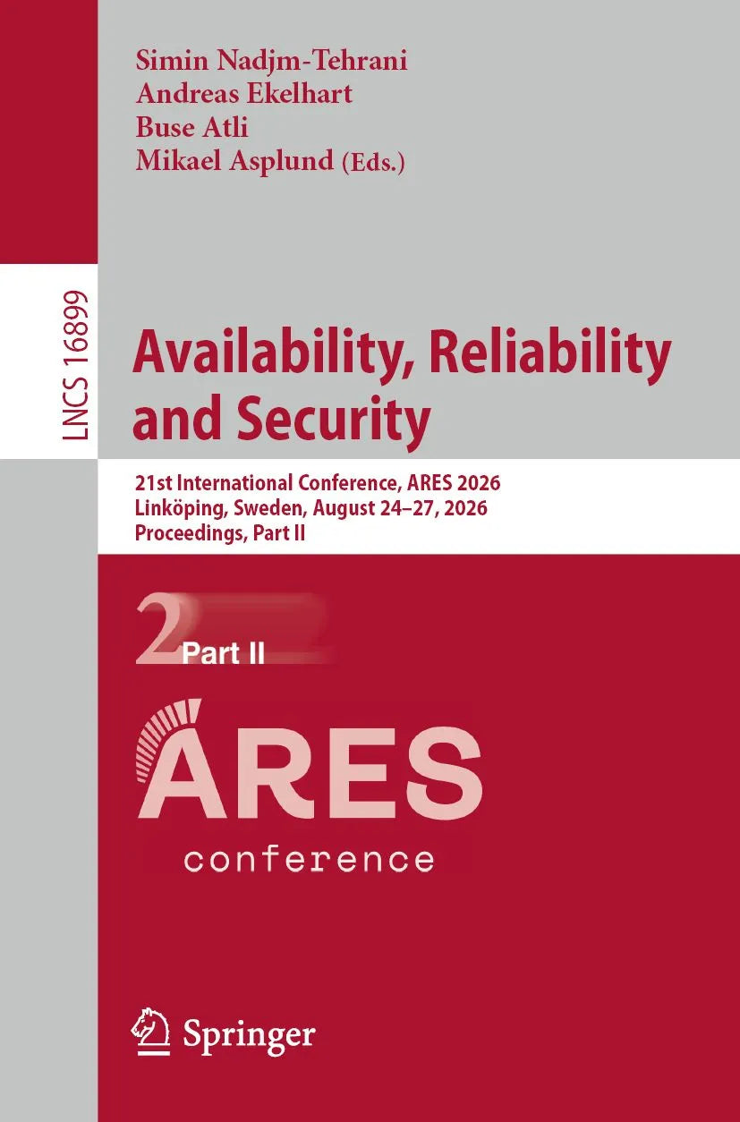 Cover: Availability, Reliability and Security (E-Book) von Simin Nadjm-Tehrani