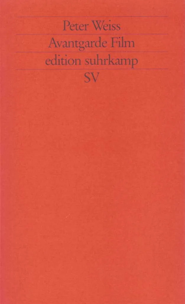 Buchcover von 'Avantgarde Film' - Taschenbuch von Peter Weiss
