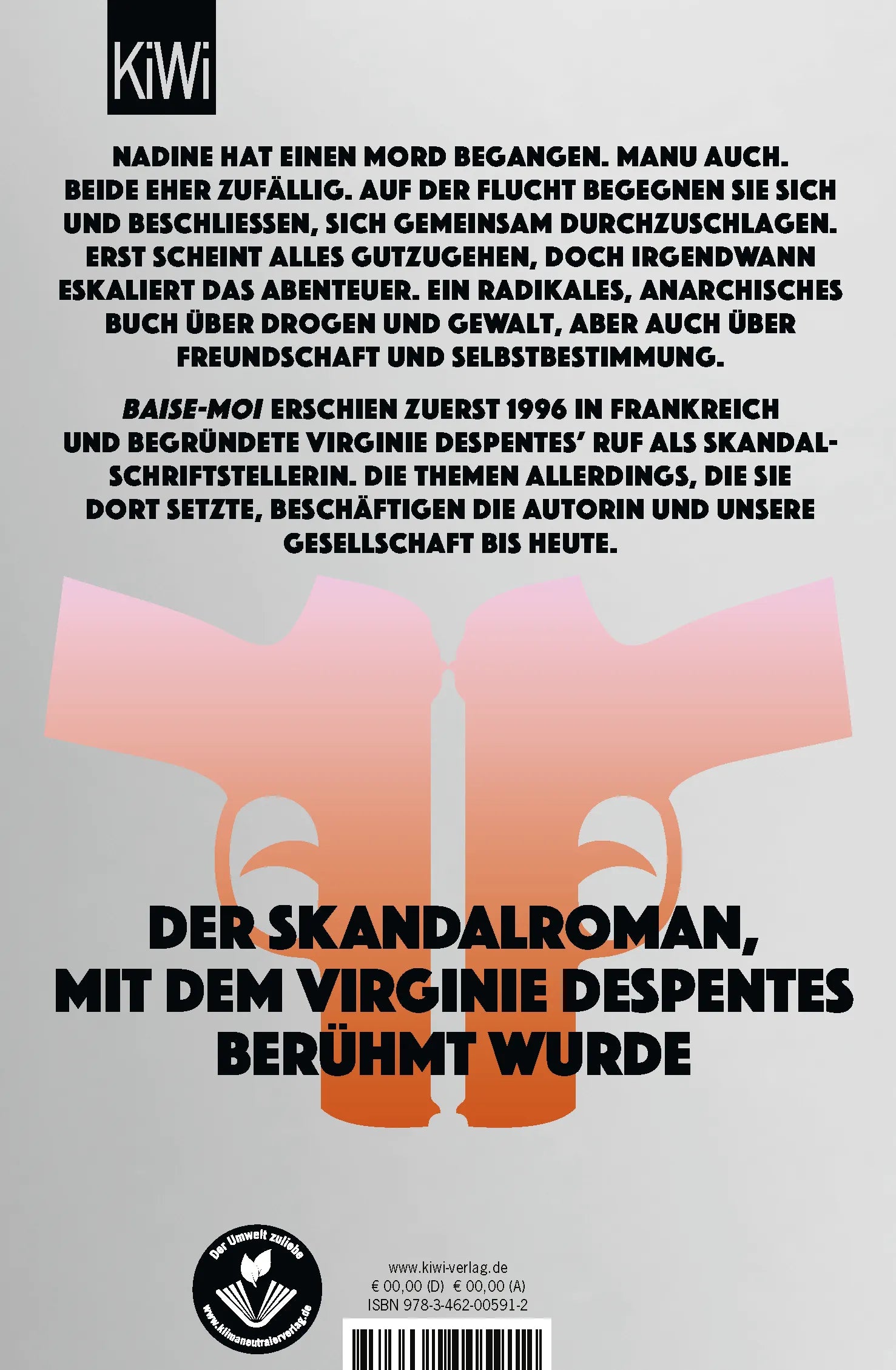 Buchrückseite von 'Baise-moi – Fick mich' mit Klappentext - Taschenbuch
