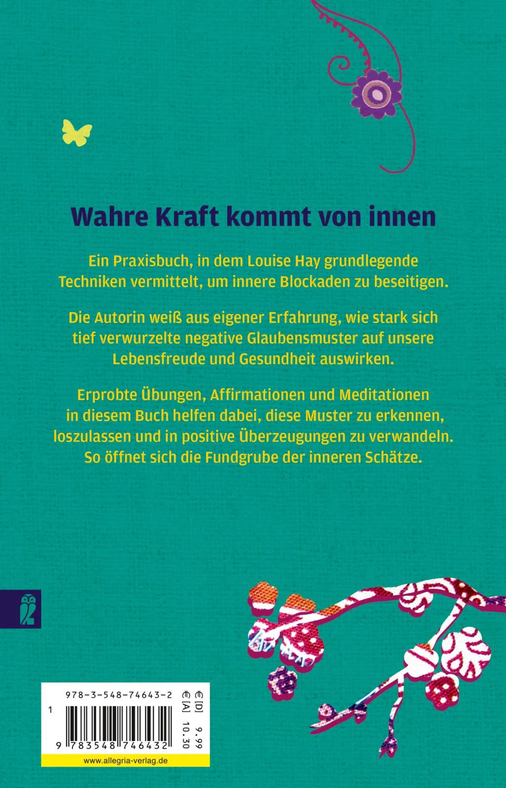 Buchrückseite von 'Balance für Körper & Seele' mit Klappentext - Taschenbuch