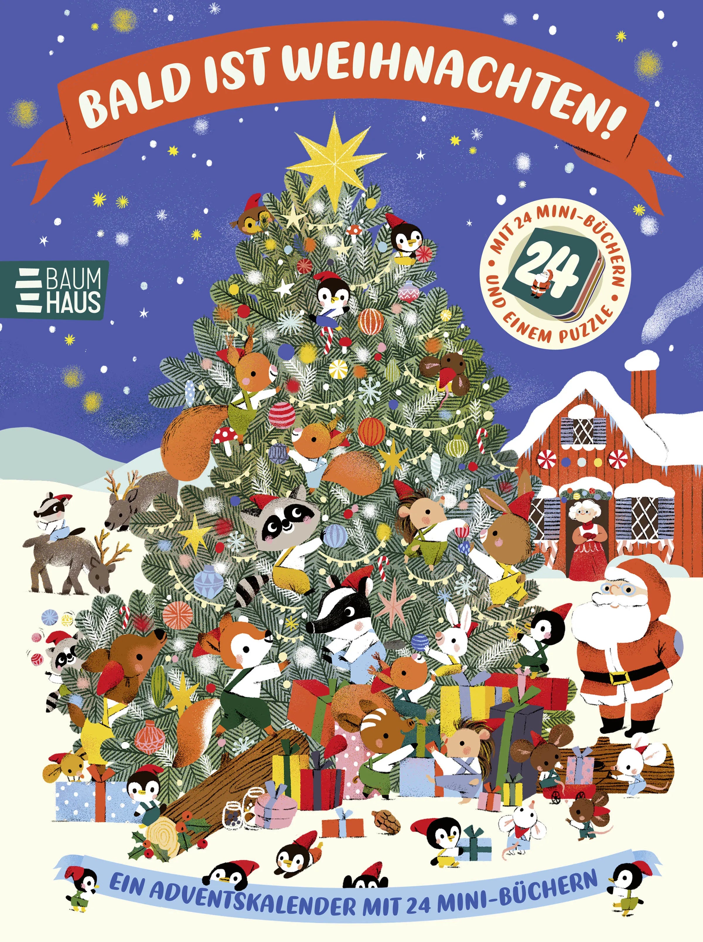 Cover: Bald ist Weihnachten! Ein Adventskalender mit 24 Mini-Büchern (Hardcover) von Maria Neradova