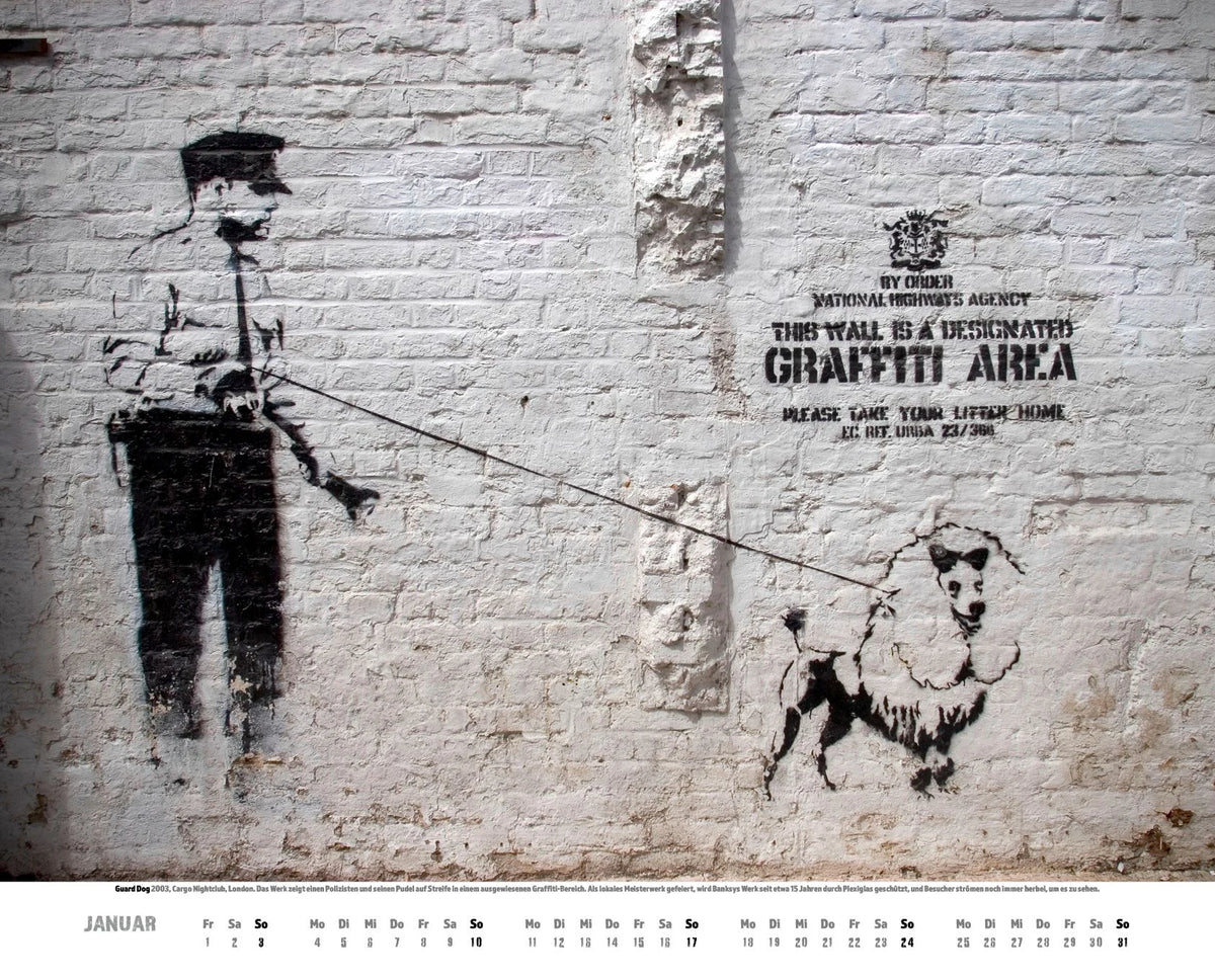 Banksy Kalender 2027 Premium XXL-Posterkalender – Ansicht