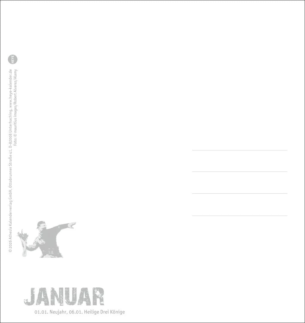 Banksy Postkartenkalender 2027 – Ansicht