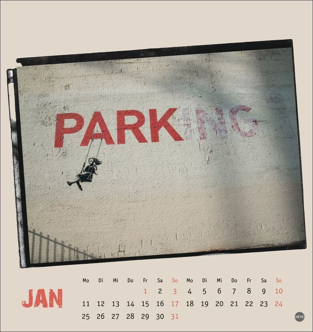 Banksy Postkartenkalender 2027 – Ansicht