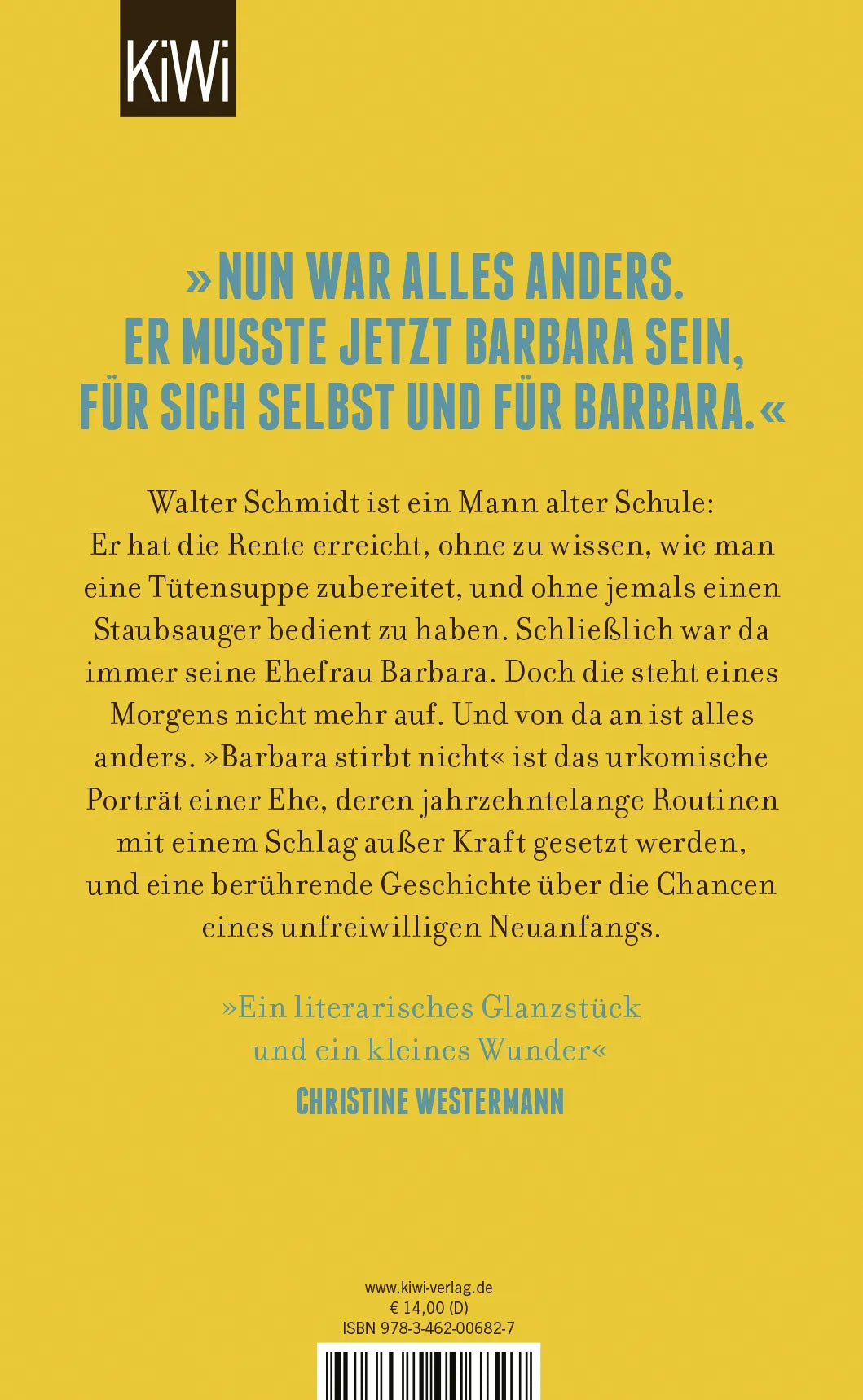Buchrückseite von 'Barbara stirbt nicht' mit Klappentext - Gebundene Ausgabe