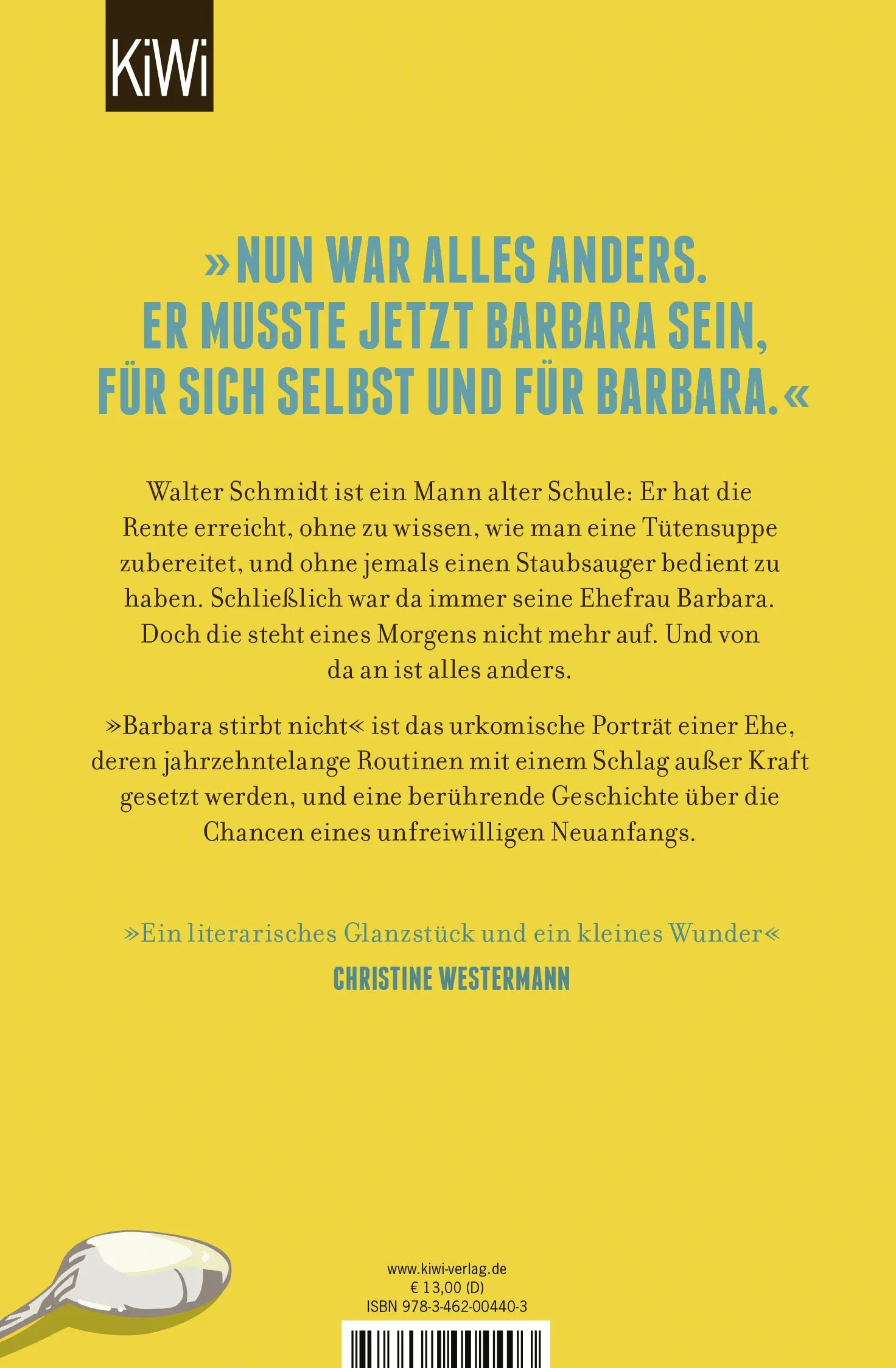 Buchrückseite von 'Barbara stirbt nicht' mit Klappentext - Taschenbuch