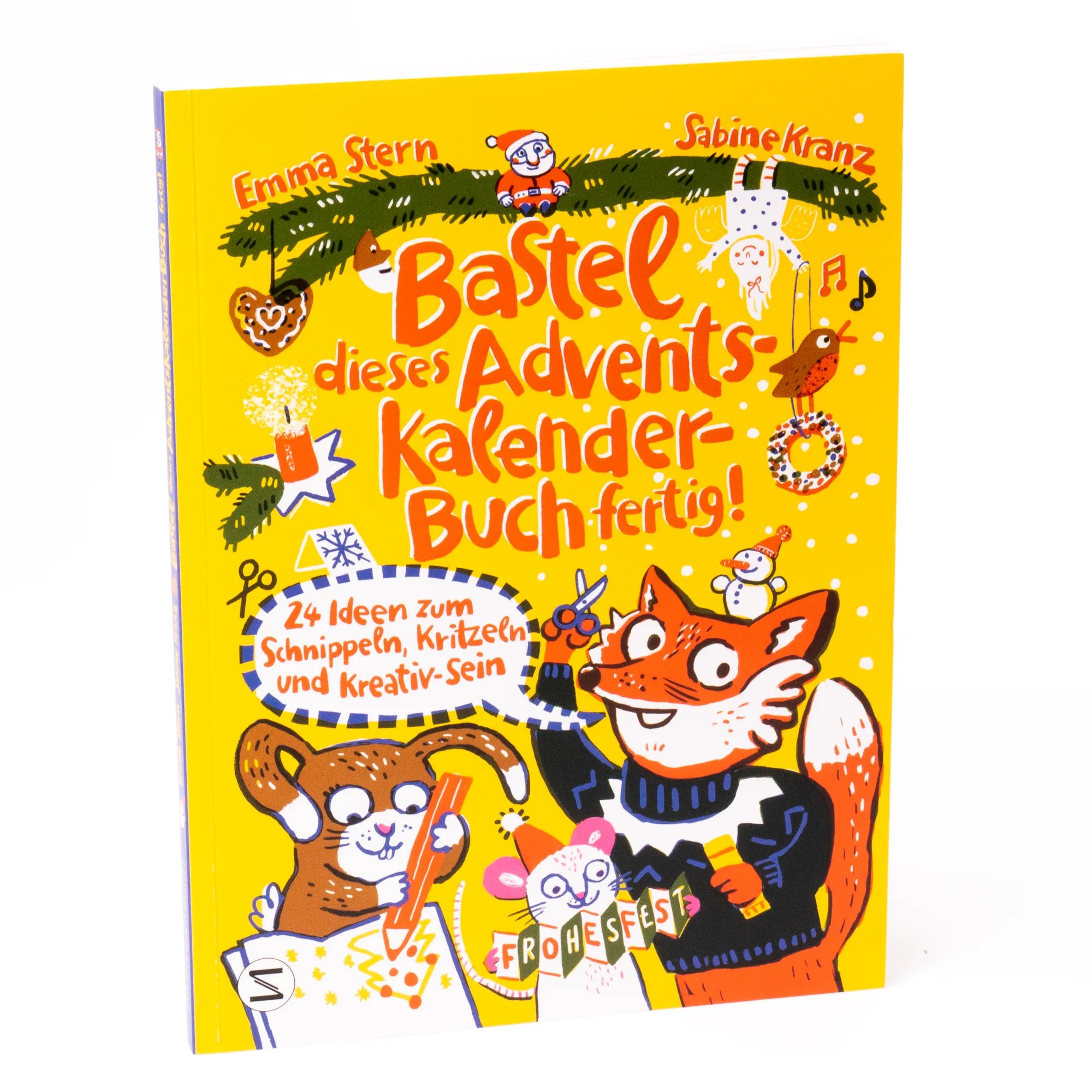 Produktansicht: Bastel dieses Adventskalenderbuch fertig - 24 Ideen zum Schnippeln, Kritzeln und Kreativ-Sein (Taschenbuch)