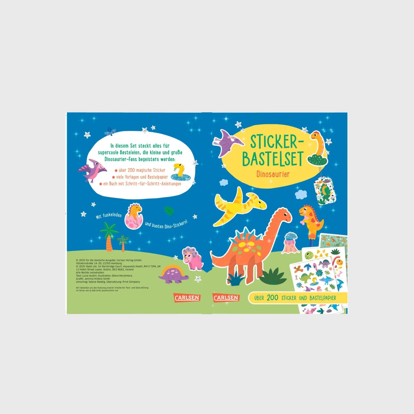 Anton Poitier - Bastelset für Kinder: Sticker-Bastelset: Dinosaurier