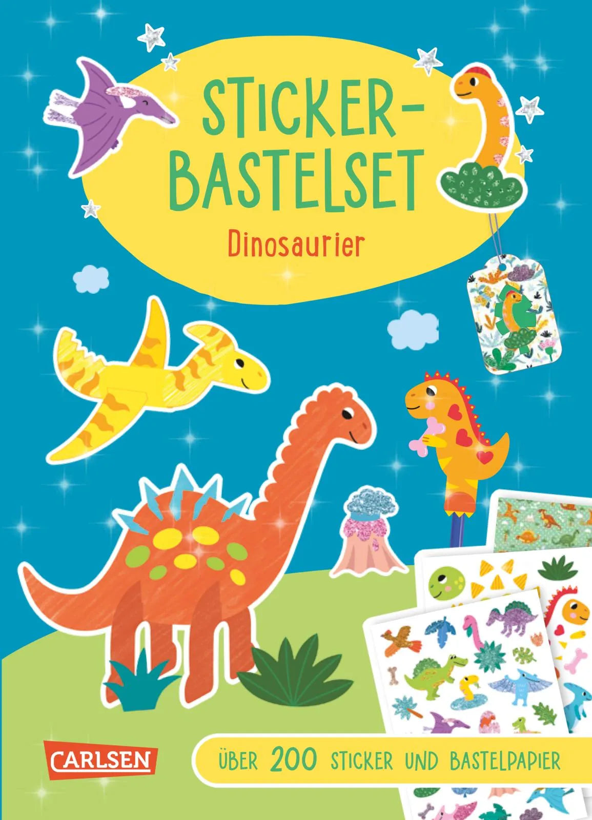 Buchcover von 'Bastelset für Kinder: Sticker-Bastelset: Dinosaurier' - Taschenbuch von Anton Poitier