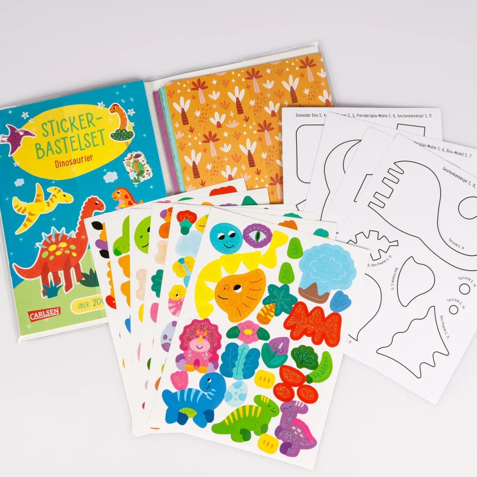 Produktansicht: Bastelset für Kinder: Sticker-Bastelset: Dinosaurier (Taschenbuch)