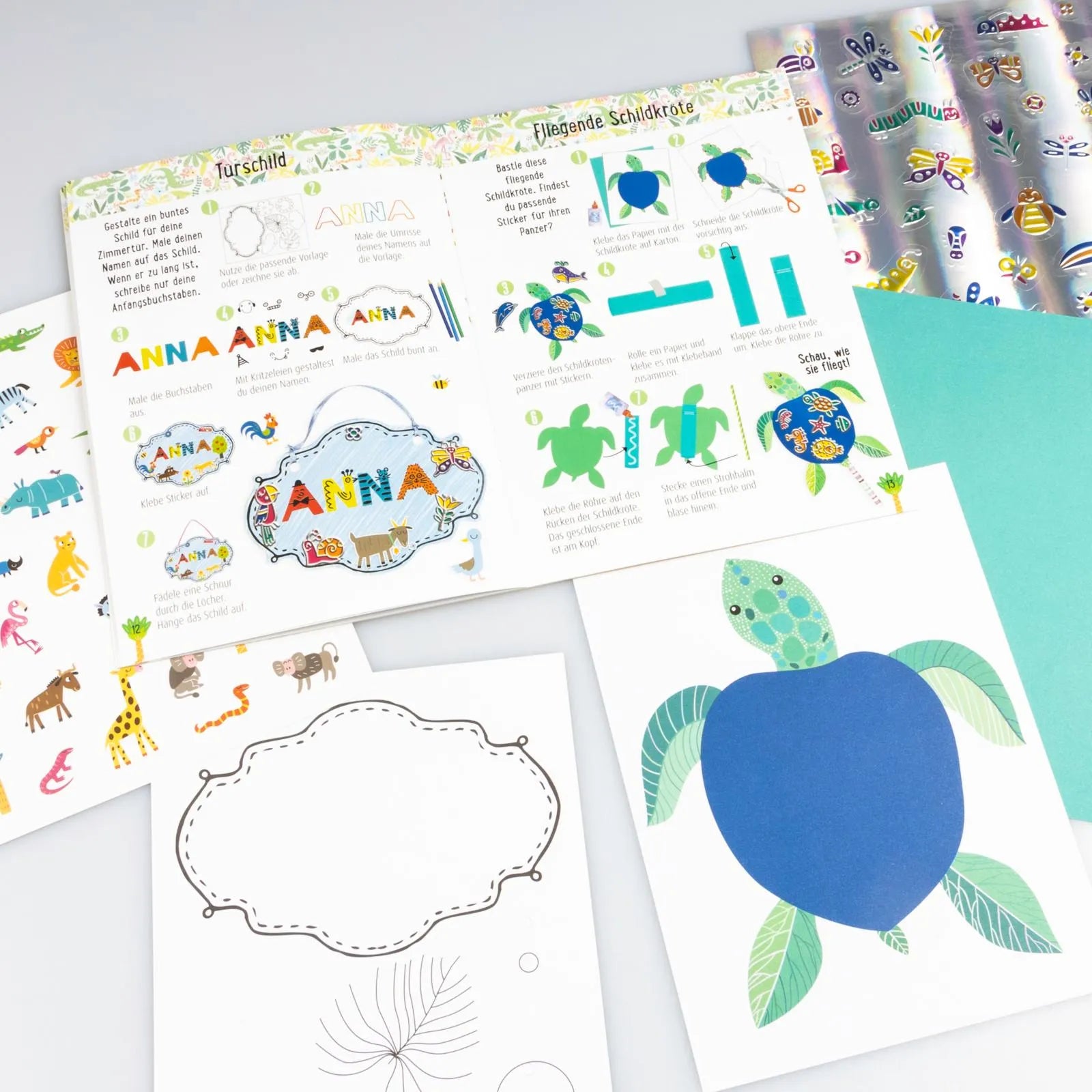 Abbildung von 'Bastelset für Kinder: Sticker-Bastelset: Glitzer-Tiere'