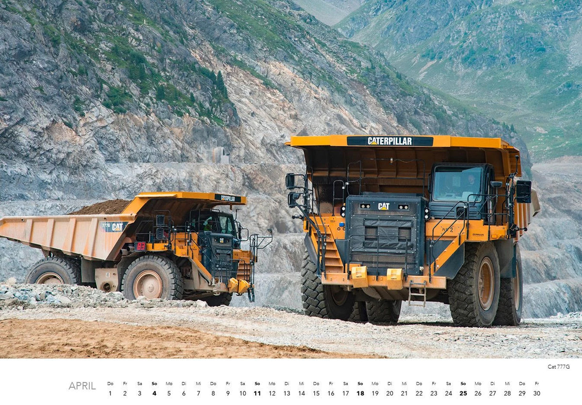 Baumaschinen Kalender 2027 – Ansicht