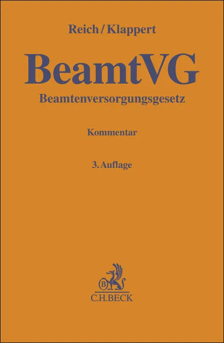 Buchcover von 'Beamtenversorgungsgesetz. BeamtVG' - Gebundene Ausgabe von Andreas Reich
