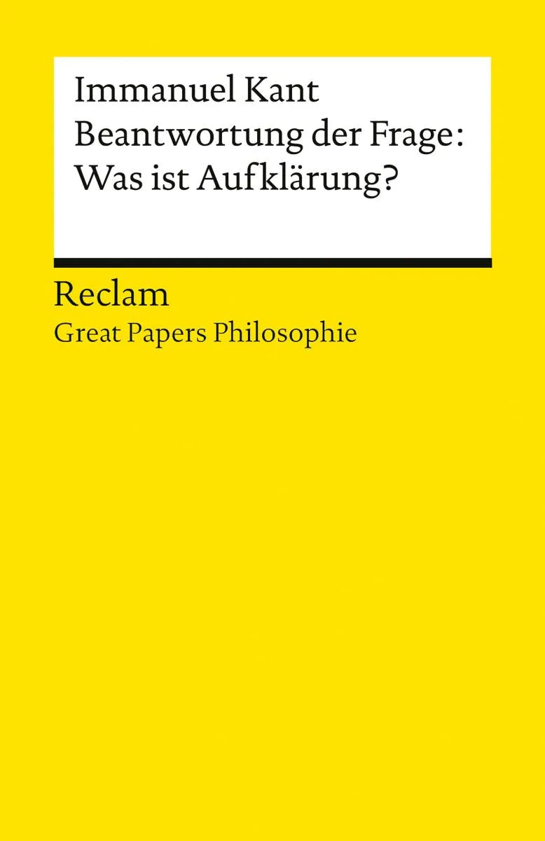 Cover: Beantwortung der Frage: Was ist Aufklärung? (E-Book) von Immanuel Kant