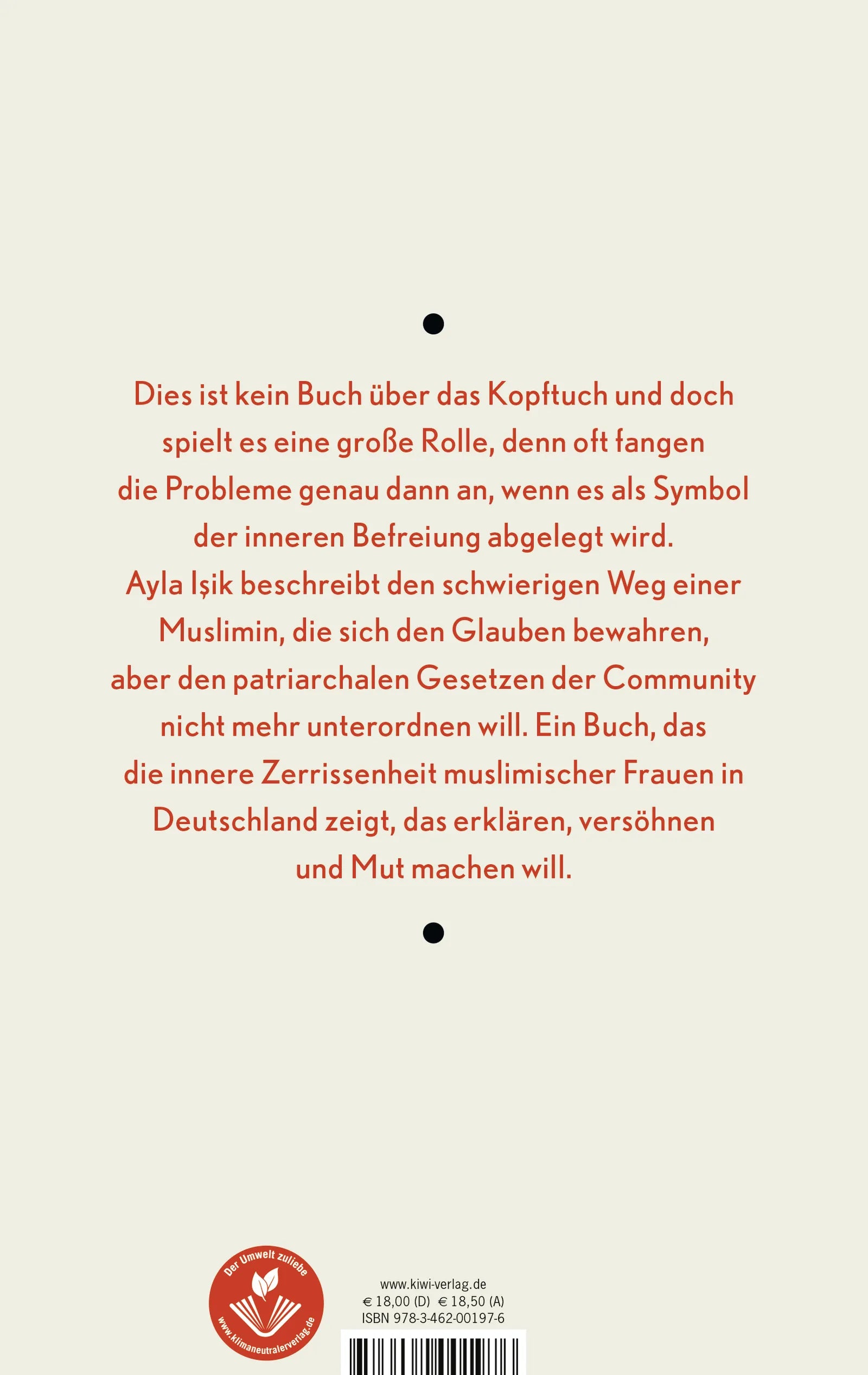 Buchrückseite von 'BeHauptet' mit Klappentext - Paperback
