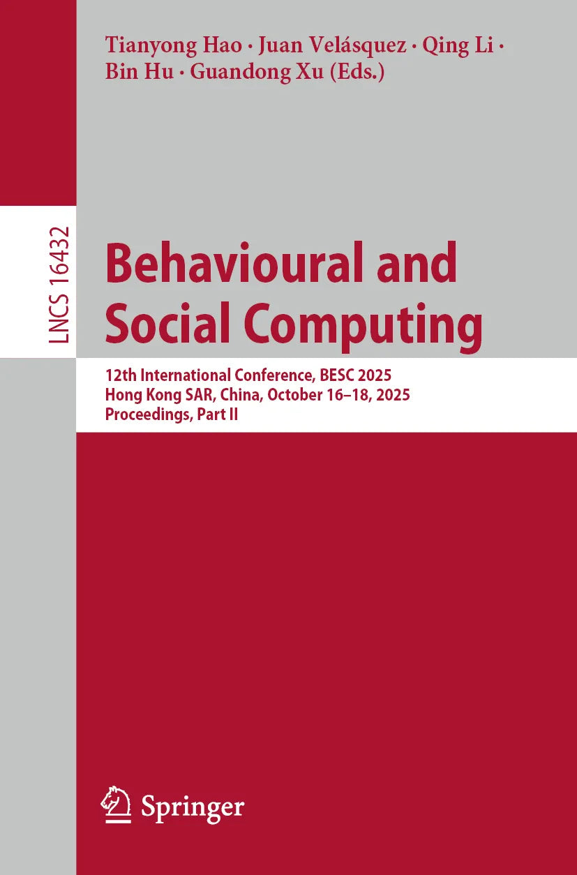 Cover: Behavioural and Social Computing (E-Book) von Tianyong Hao