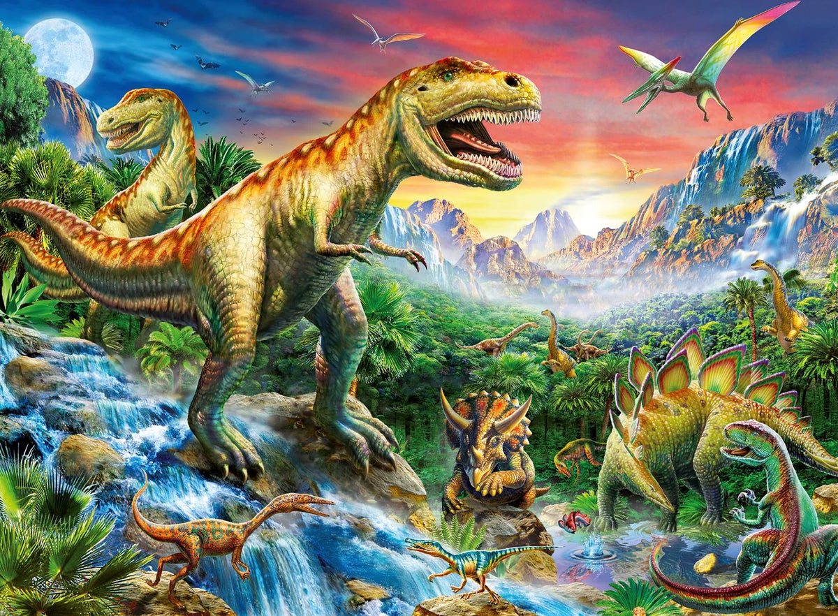 Kinderpuzzle 100 XXL Teile - Bei den Dinosauriern – Ansicht