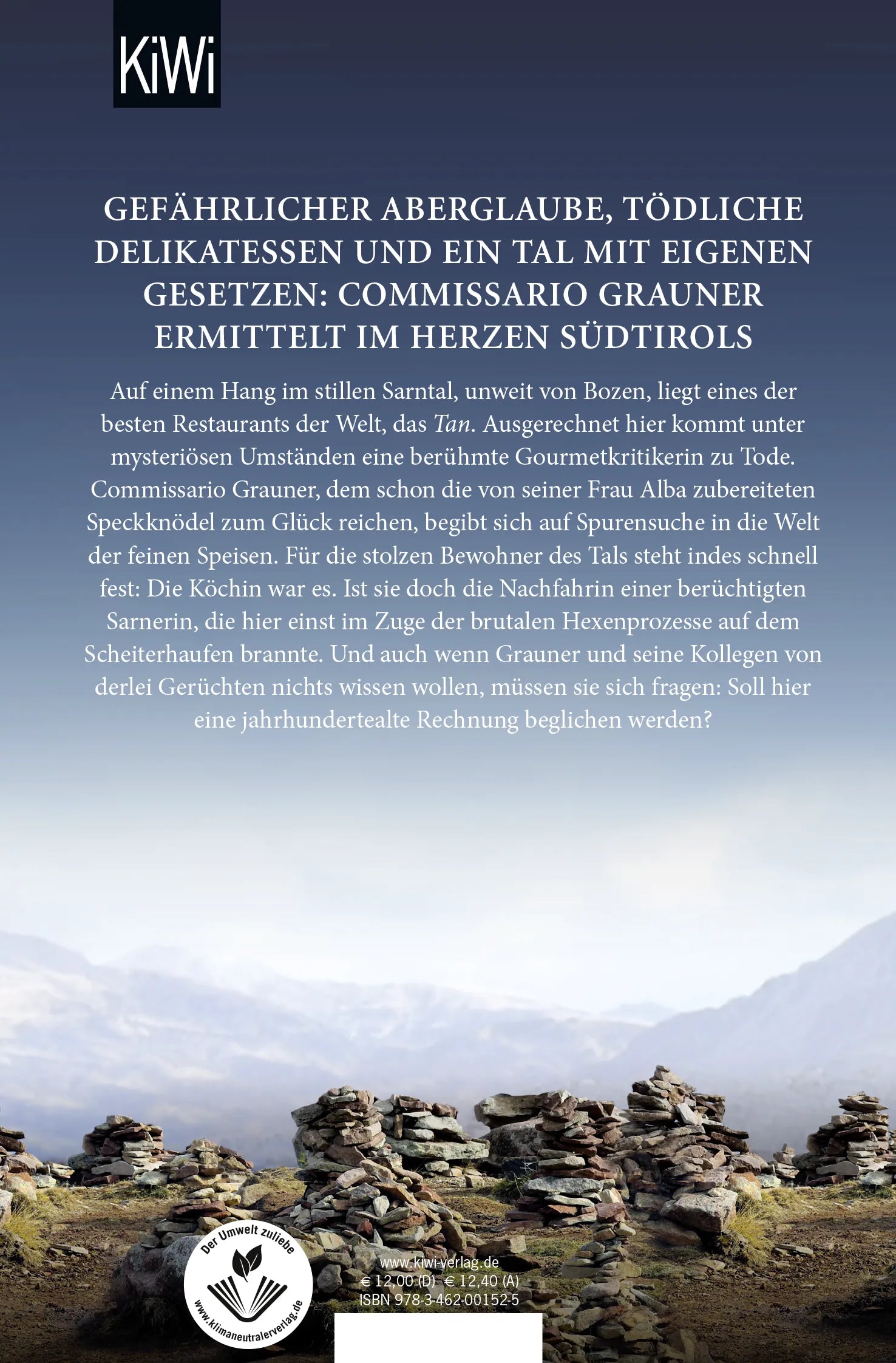 Buchrückseite von 'Bei den Tannen' mit Klappentext - Taschenbuch