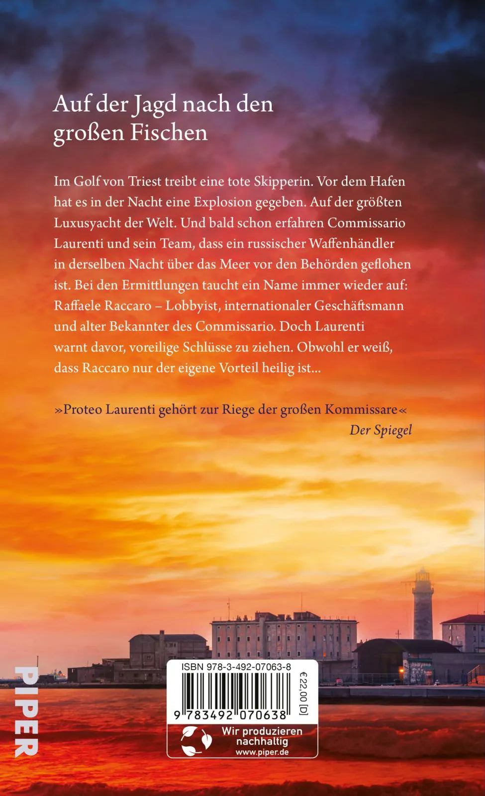 Buchrückseite von 'Beifang' mit Klappentext - Gebundene Ausgabe