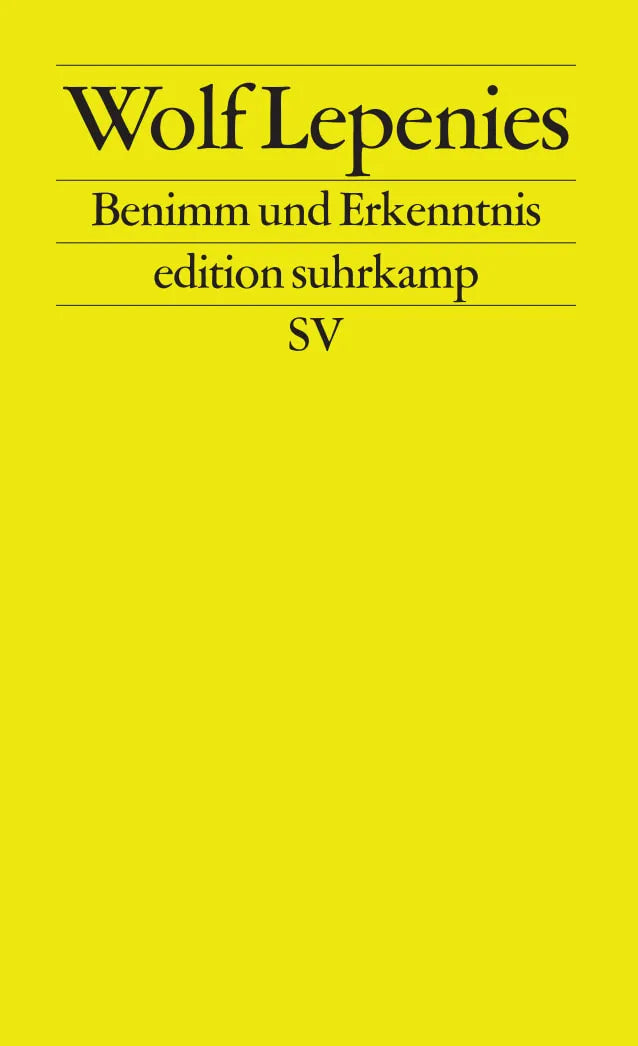 Buchcover von 'Benimm und Erkenntnis' - Taschenbuch von Wolf Lepenies