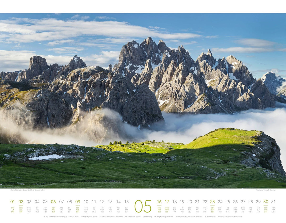 Bergwelt Dolomiten Kalender 2027 – Ansicht