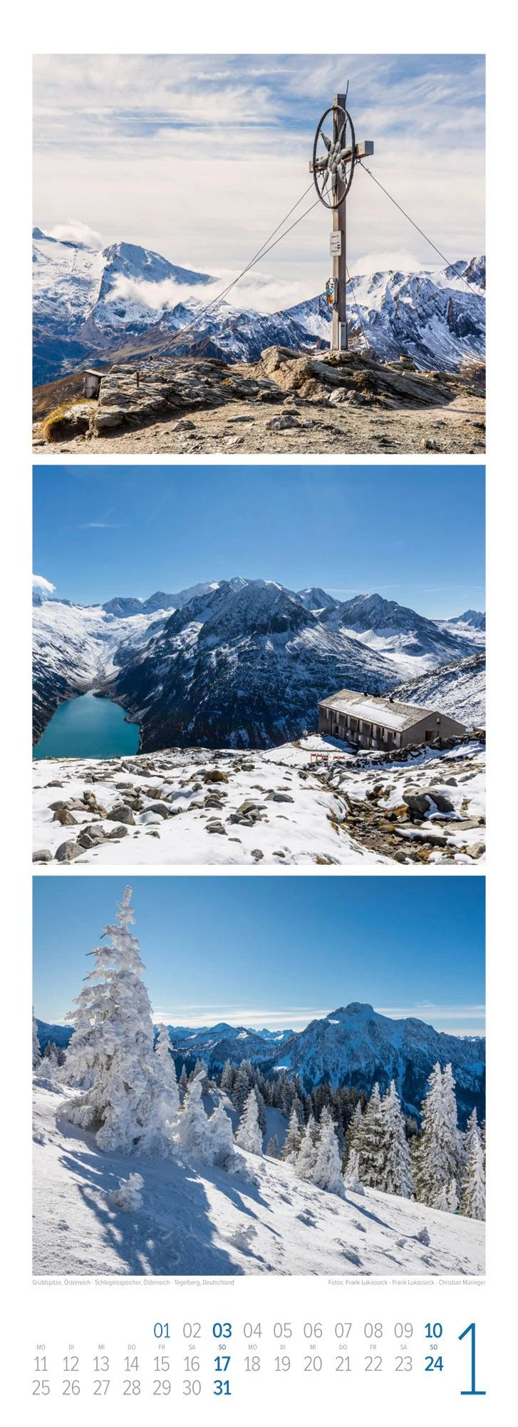 Bergzeit Triplet-Kalender 2027 – Ansicht