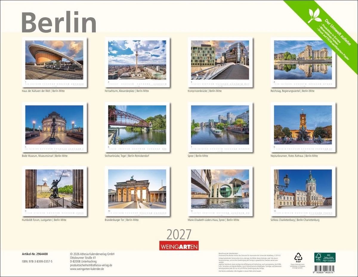 Berlin Kalender 2027 – Ansicht