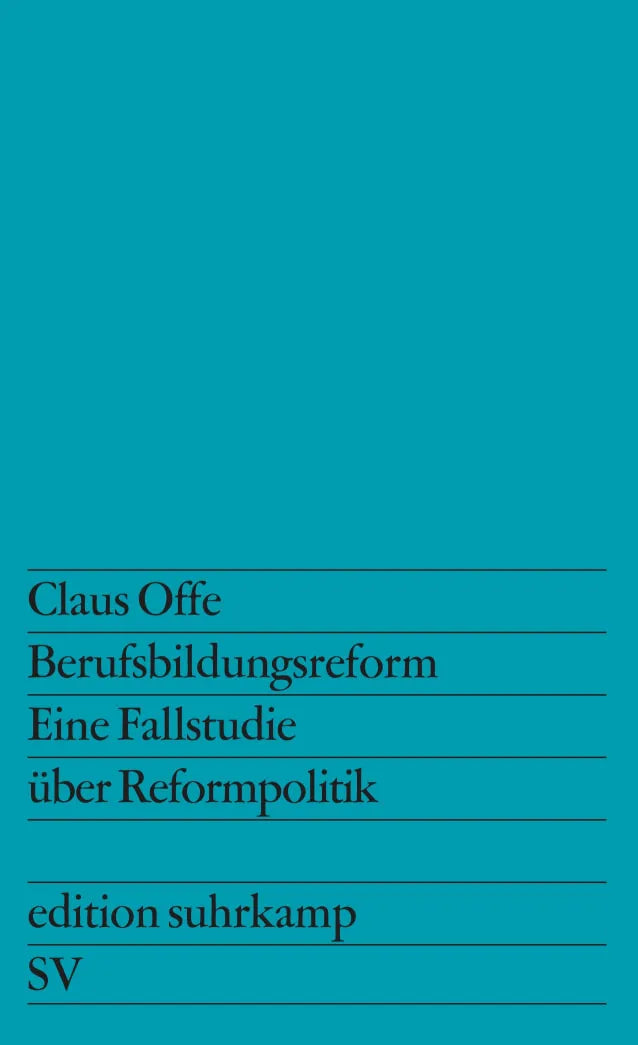 Buchcover von 'Berufsbildungsreform' - Taschenbuch von Claus Offe