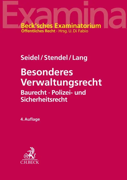 Buchcover von 'Besonderes Verwaltungsrecht' - Taschenbuch von Achim Seidel