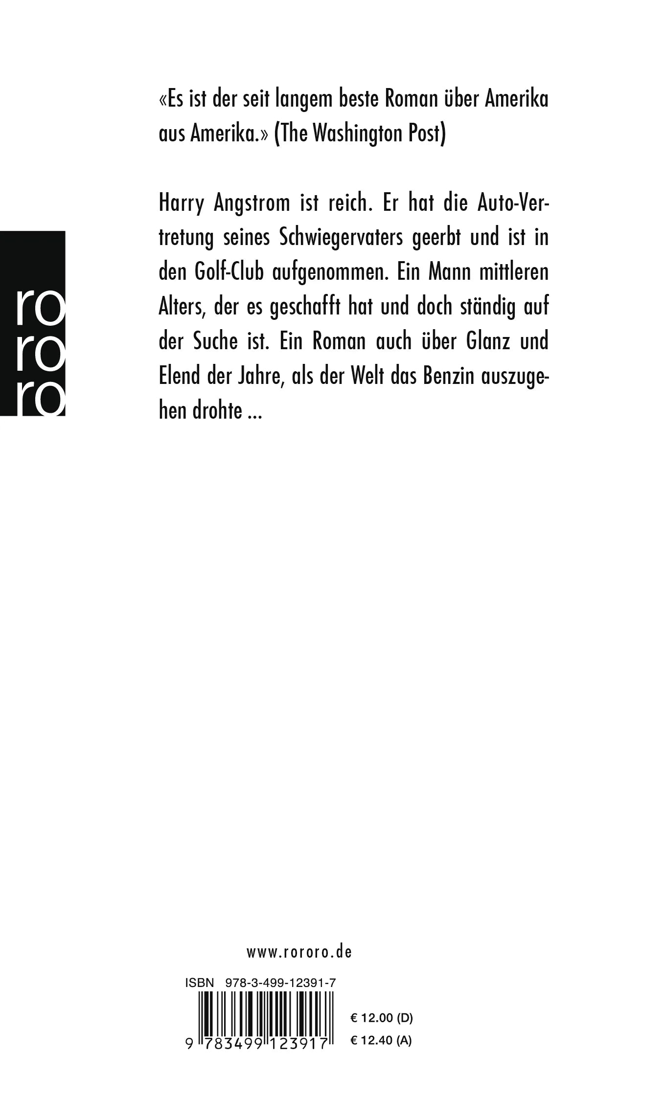 Buchrückseite von 'Bessere Verhältnisse' mit Klappentext - Taschenbuch