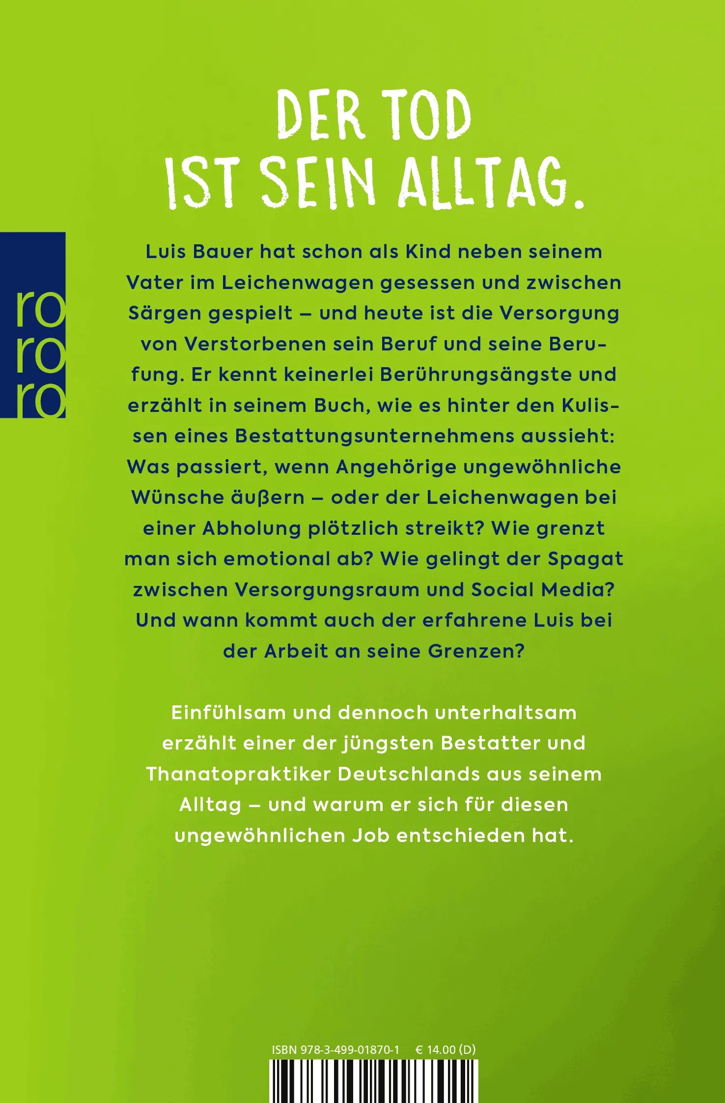 Rückseite: Bestatters Diary (Taschenbuch)