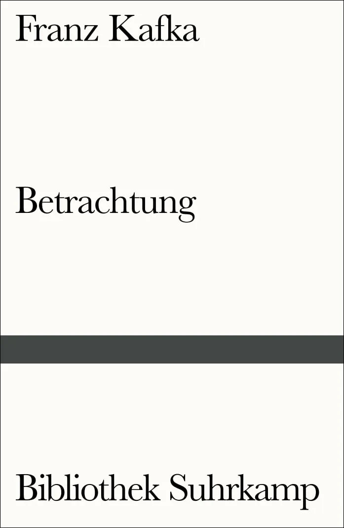 Buchcover von 'Betrachtung' - Taschenbuch von Franz Kafka