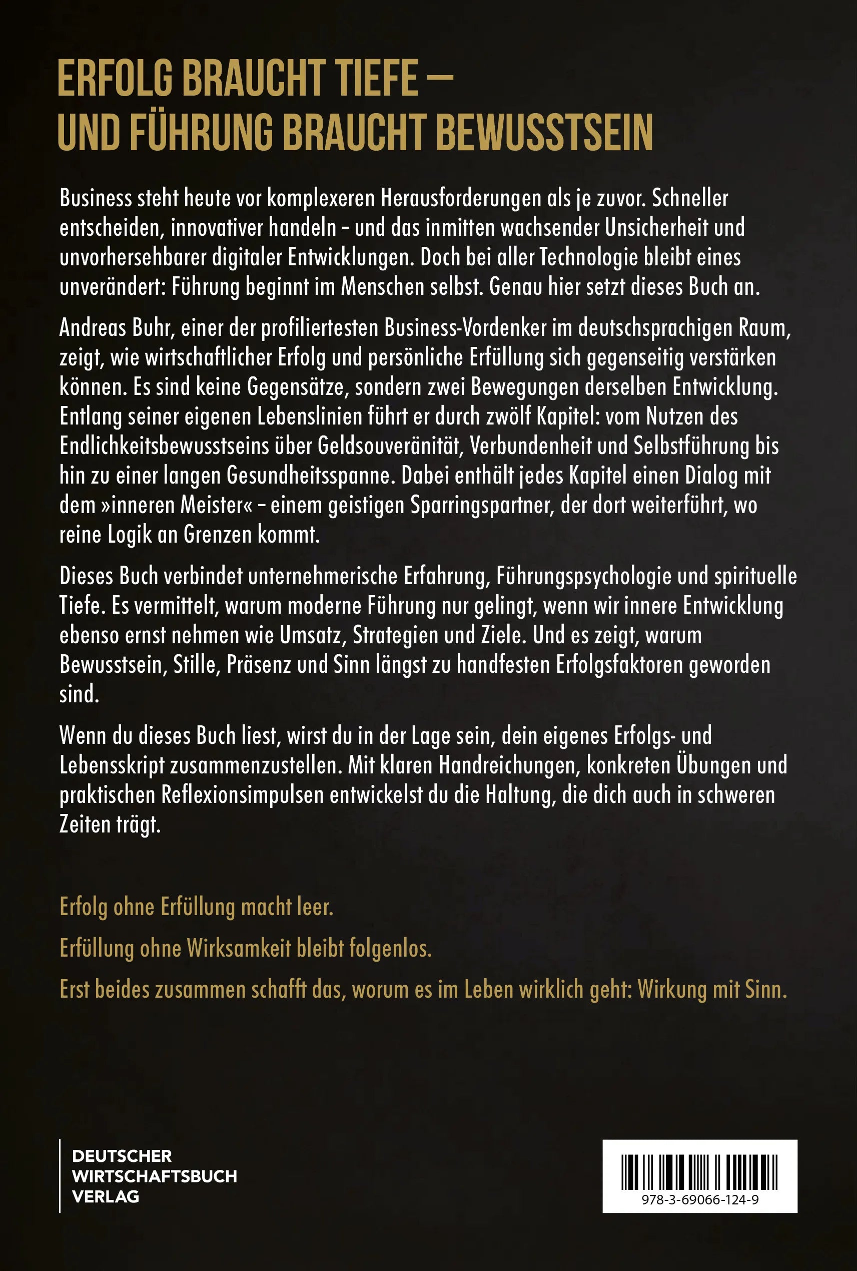 Rückseite: Bewusst erfolgreich (Taschenbuch)