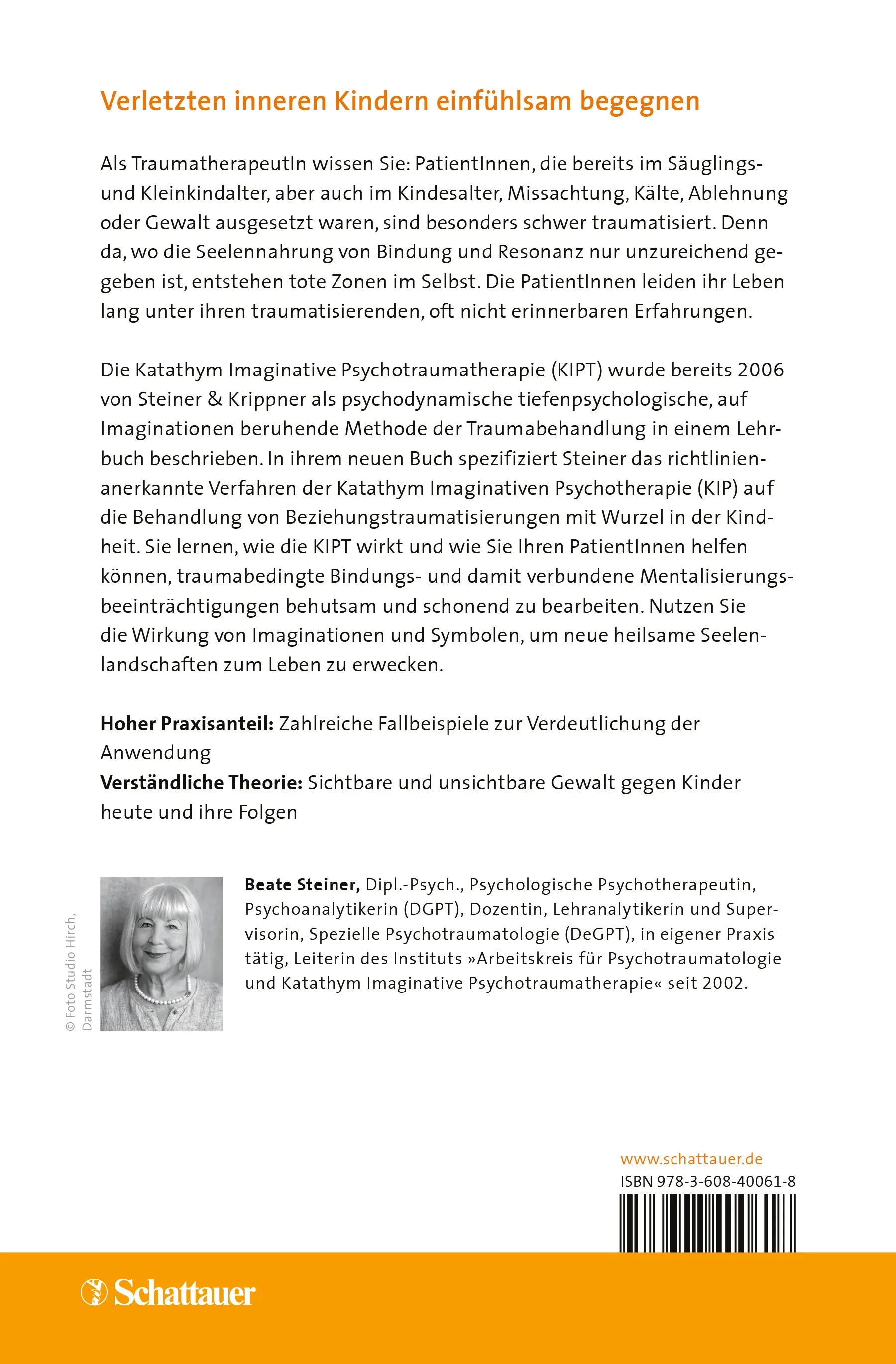 Buchrückseite von 'Beziehungstraumatisierungen aus der Kindheit mit Imaginationen behandeln' mit Klappentext - Gebundene Ausgabe