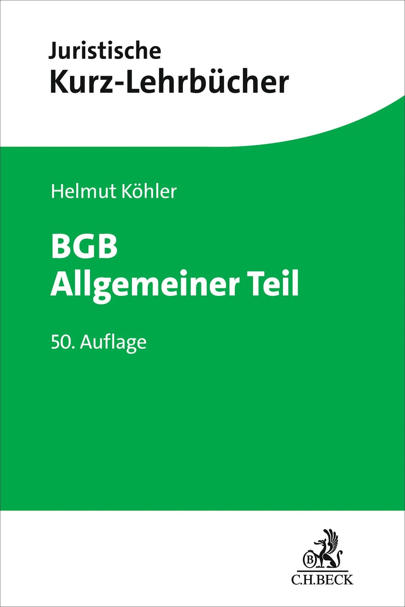 Cover: BGB Allgemeiner Teil (Taschenbuch) von Helmut Köhler