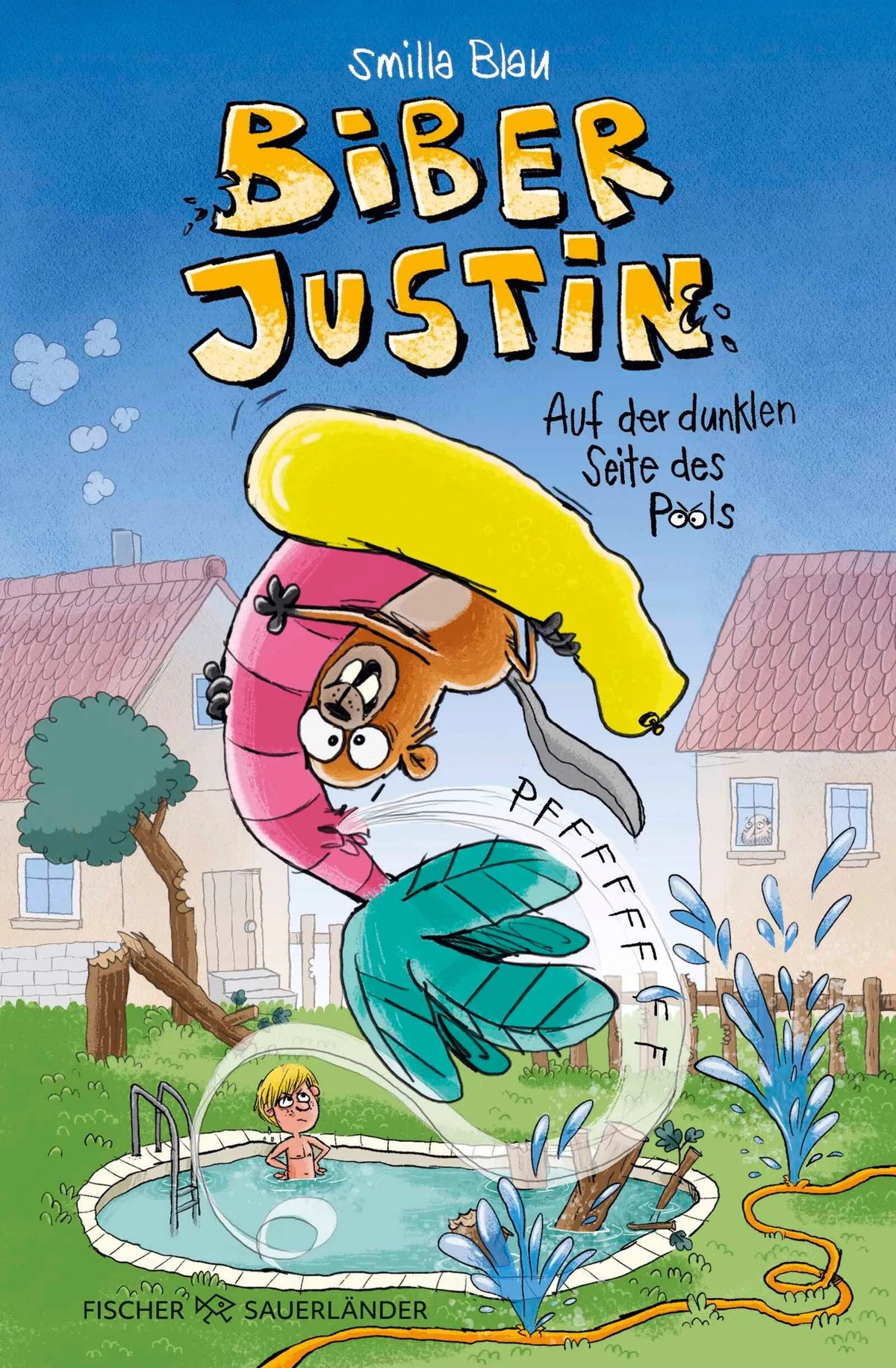 Cover: Biber Justin. Auf der dunklen Seite des Pools (Hardcover) von Smilla Blau