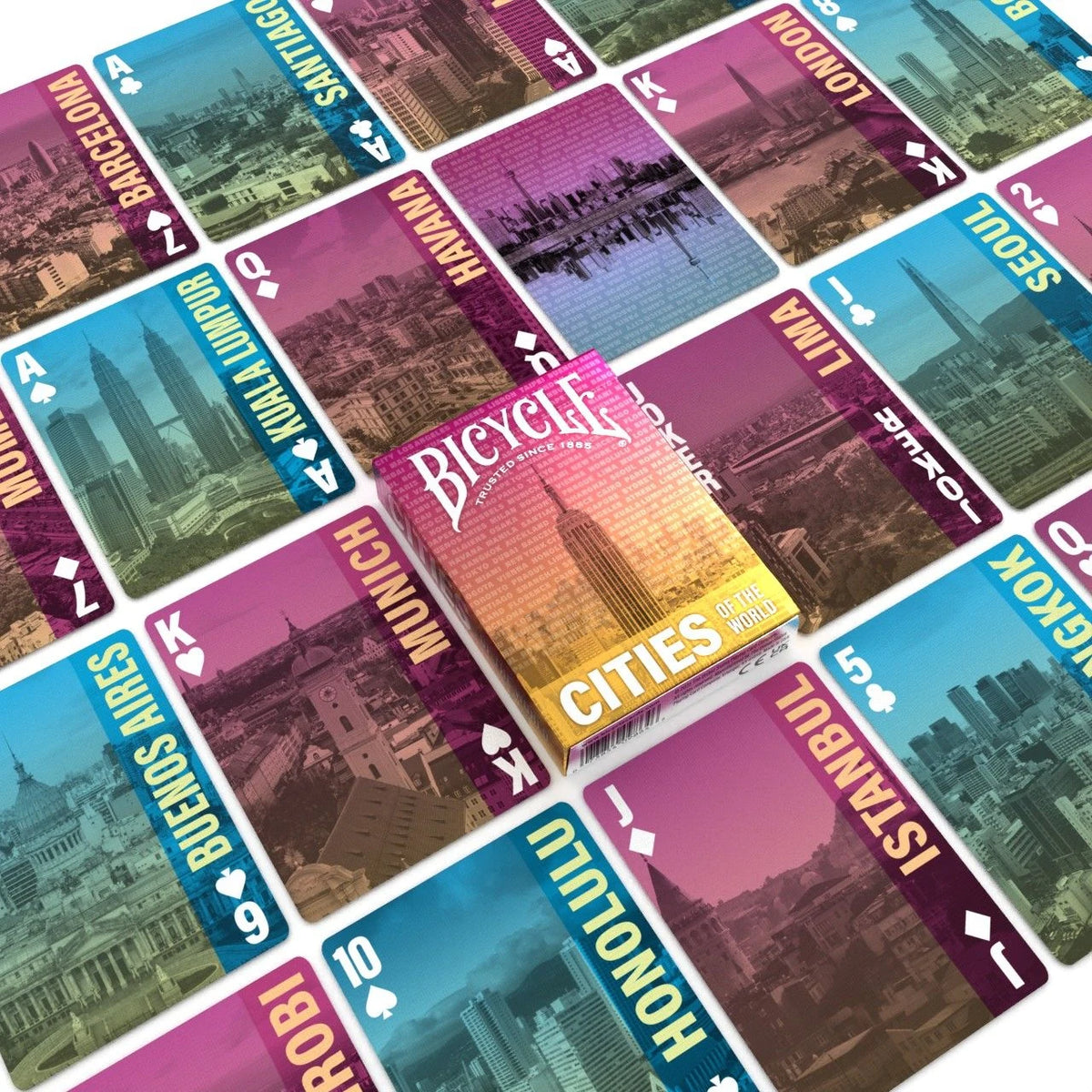 Bicycle Cities of the World (Designer Spielkarten, Poker, Skat...) – Ansicht