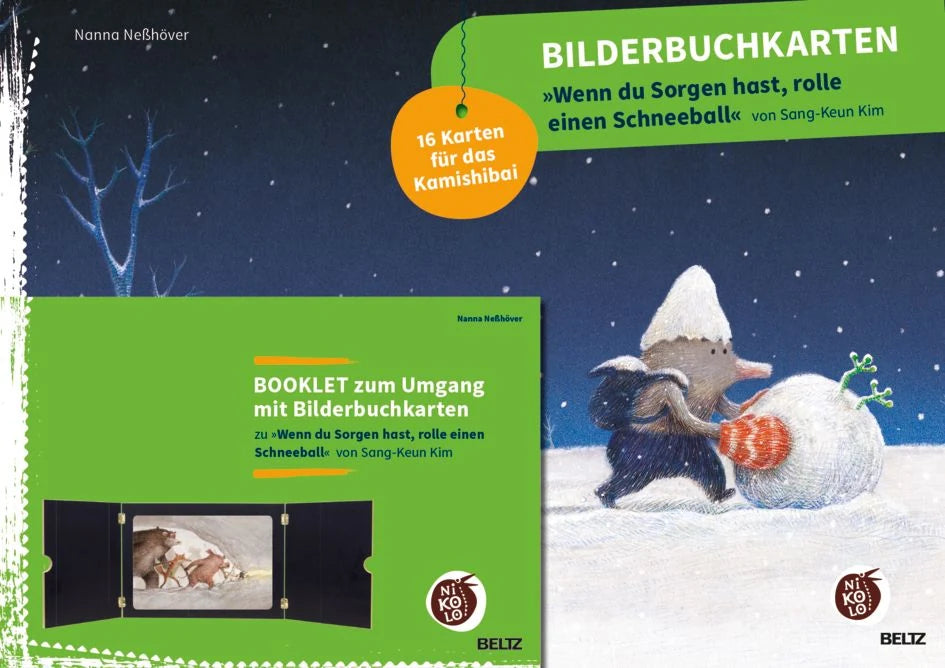 Gesellschaftsspiel: Bilderbuchkarten »Wenn du Sorgen hast, rolle einen Schneeball« von Sang-Keun Kim
