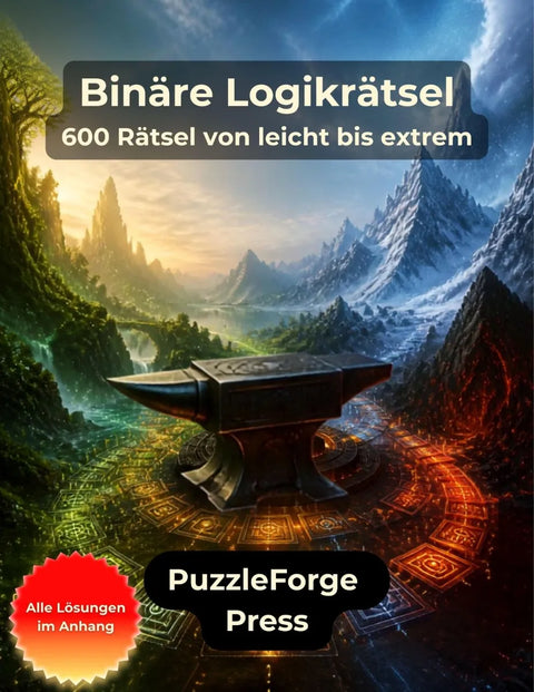 Binäre Logikrätsel - 600 Rätsel von leicht bis extrem