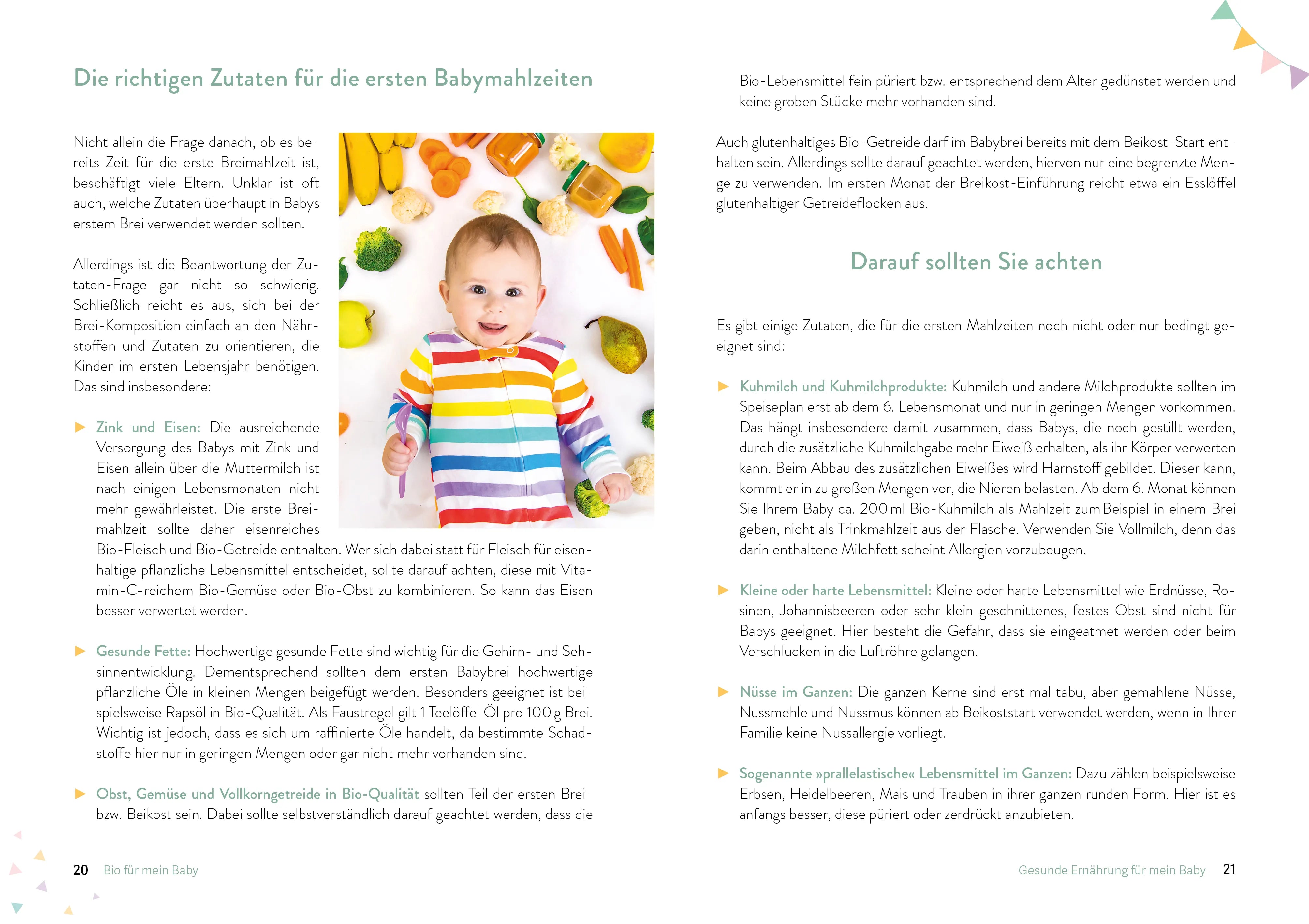Innenansicht von 'Bio für mein Baby' - Taschenbuch