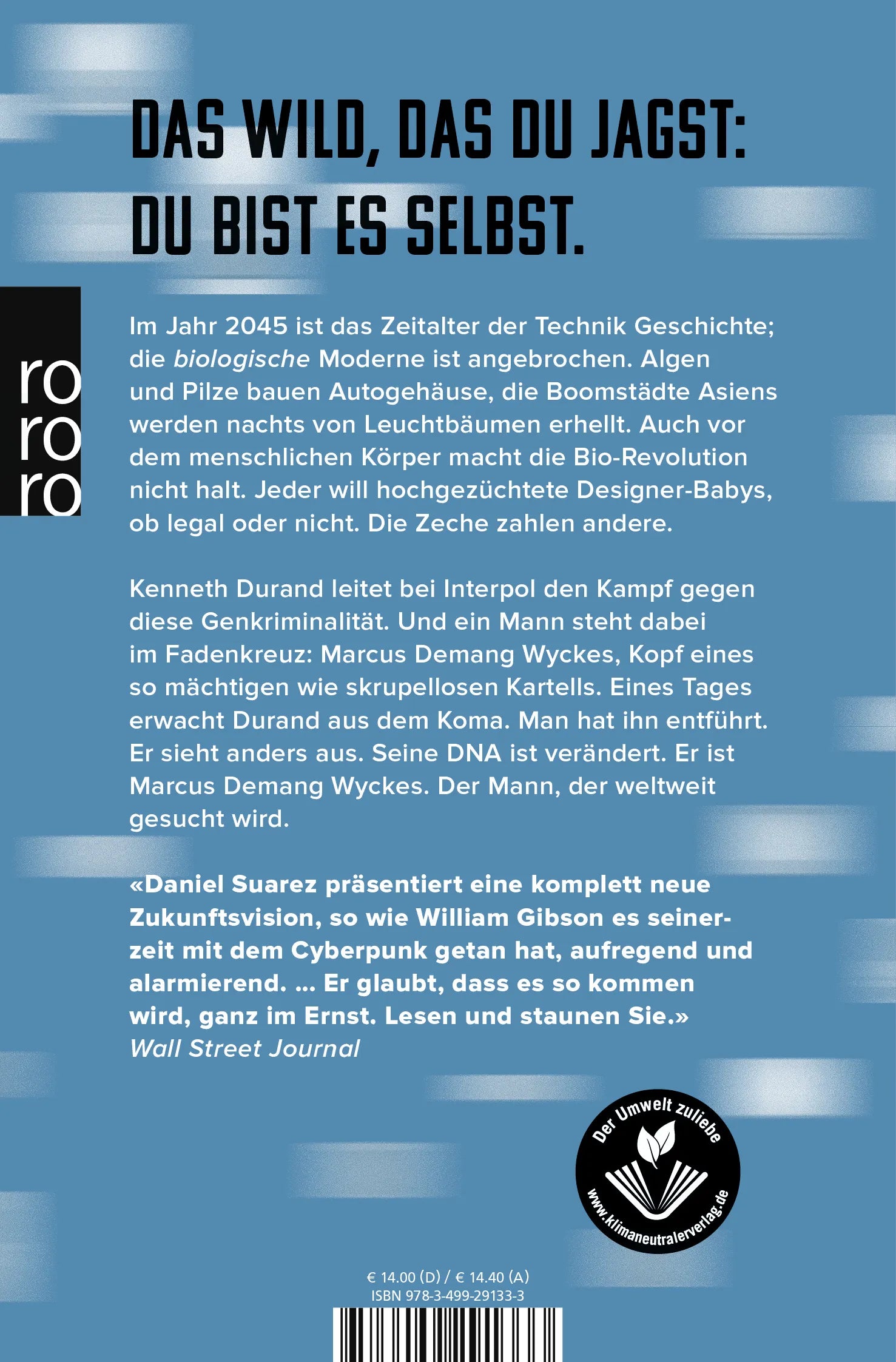 Buchrückseite von 'Bios' mit Klappentext - Taschenbuch