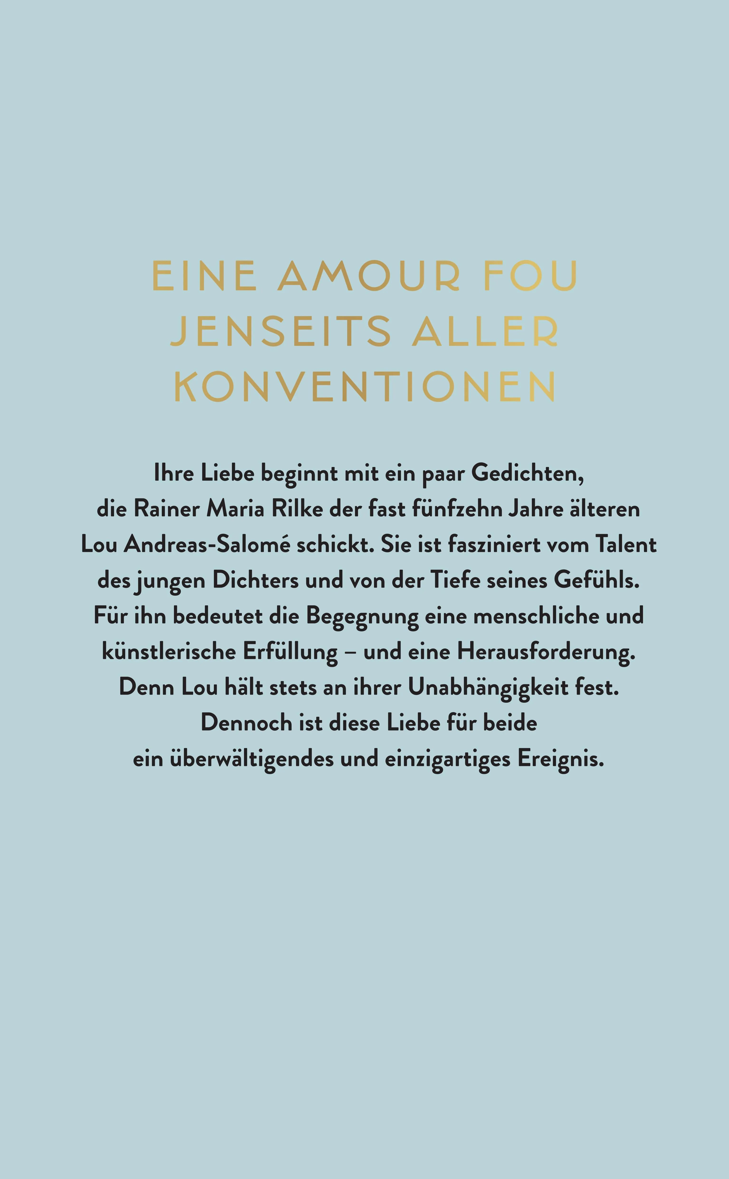 Buchrückseite von 'Bis unsre Seelen Sterne sind. Rilke und Lou Andreas-Salomé' mit Klappentext - Paperback