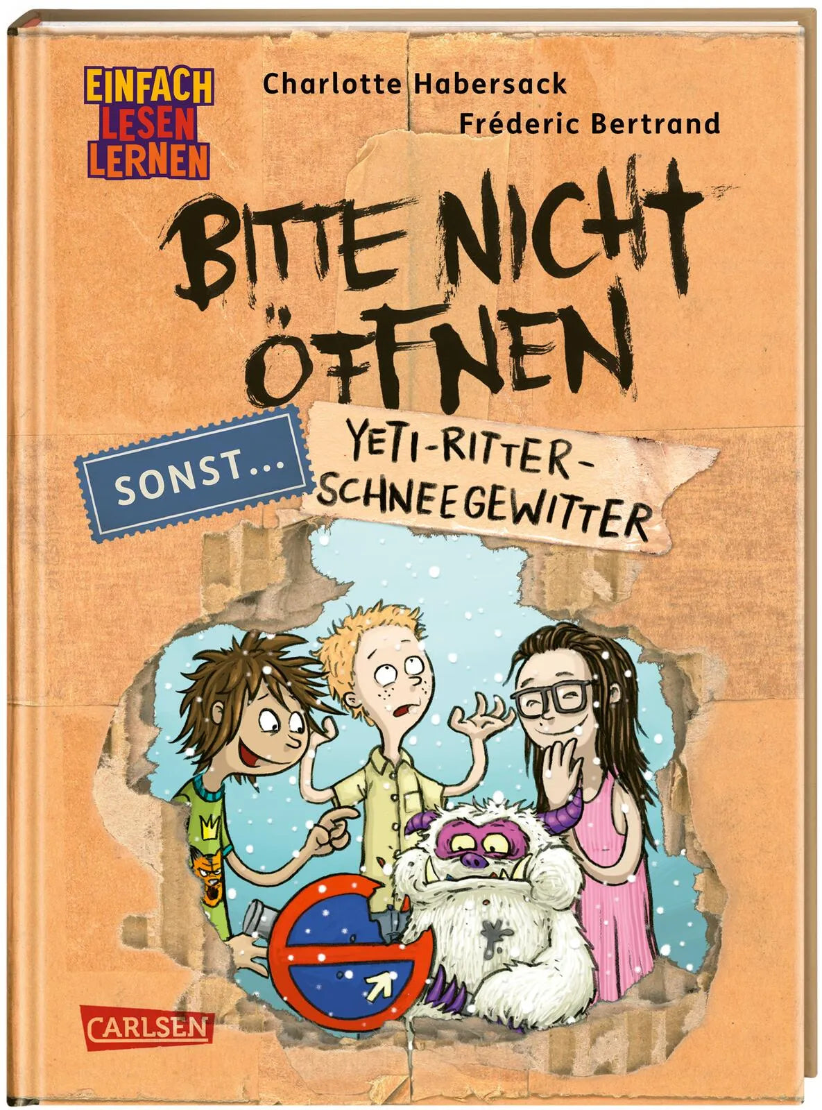 Cover: Bitte nicht öffnen, sonst ... 1: Yeti-Ritter-Schneegewitter (Hardcover) von Charlotte Habersack