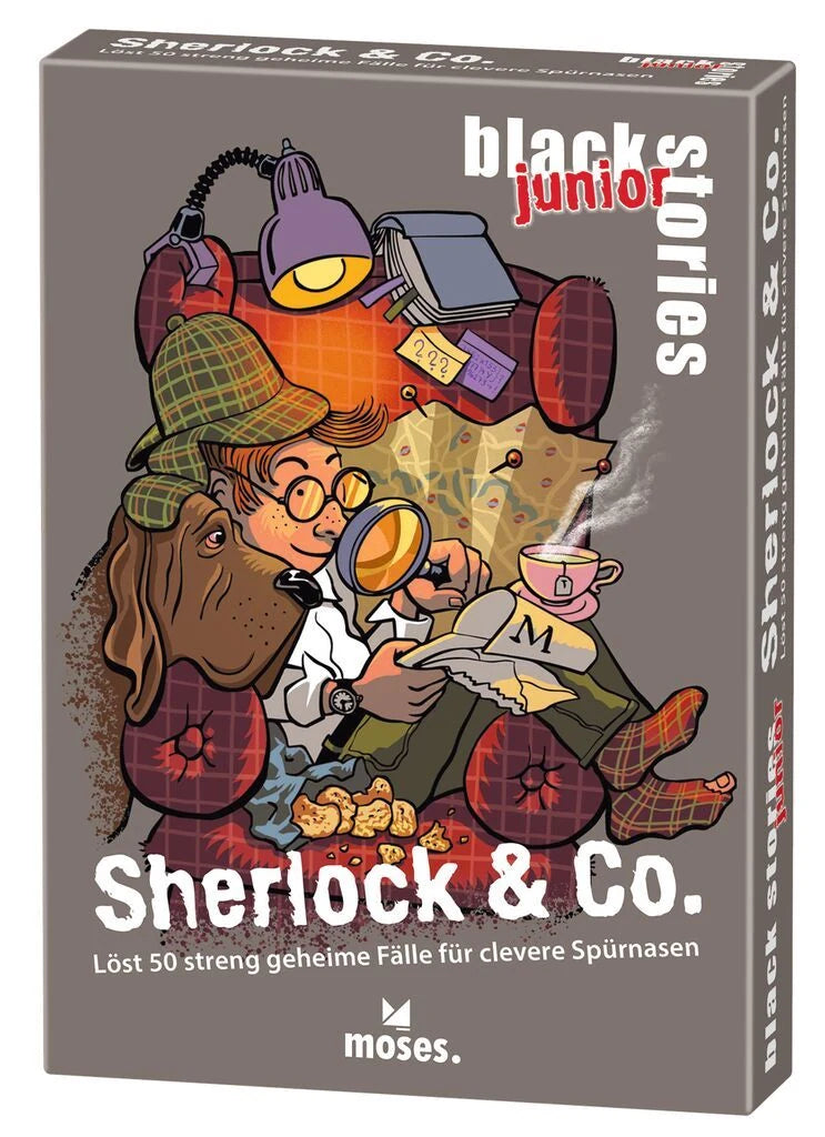 Krimispiel: black stories junior Sherlock & Co.