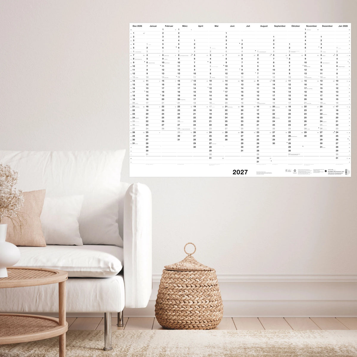 Black&White Mega-Posterplaner 2027 – Ansicht