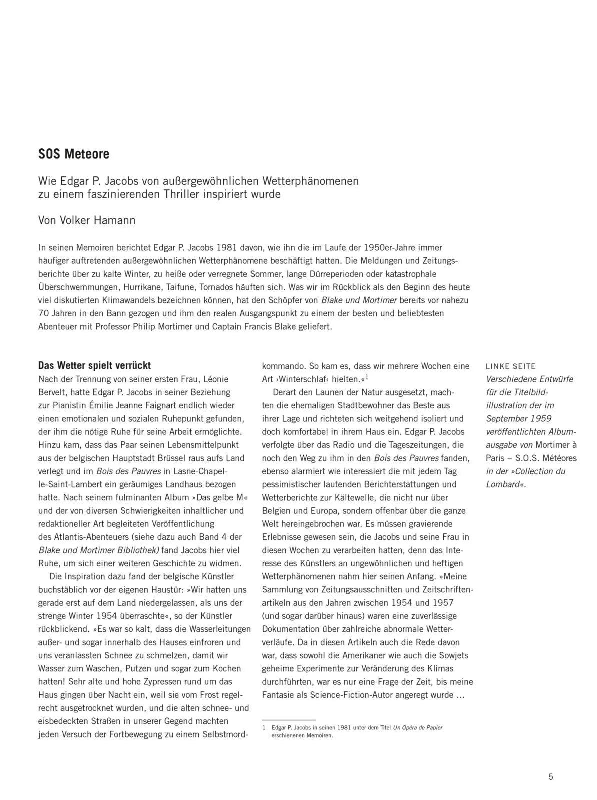 Produktansicht: Blake und Mortimer Bibliothek 5: SOS Meteore (Gebundene Ausgabe)