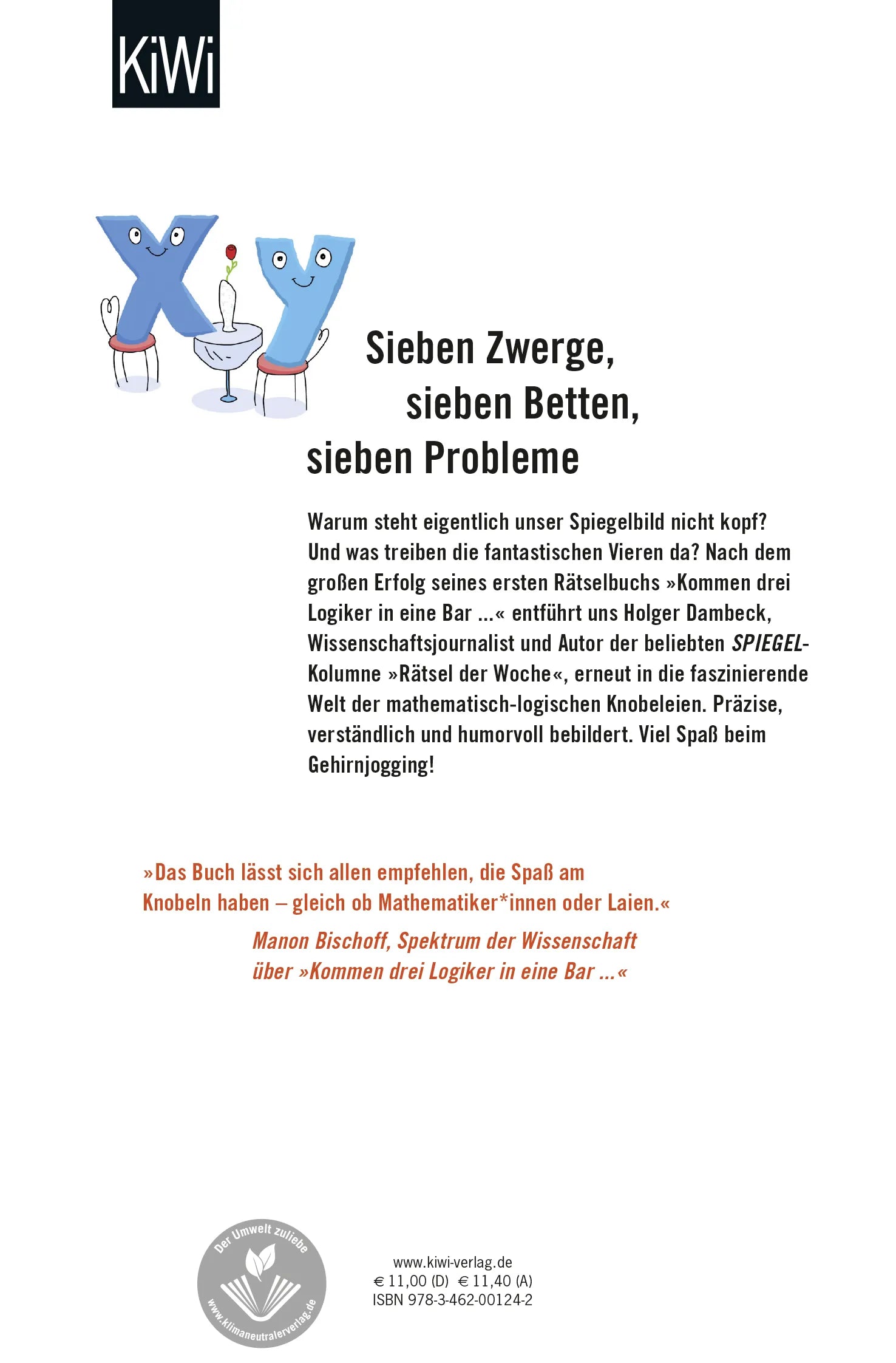 Buchrückseite von 'Blind Date mit zwei Unbekannten' mit Klappentext - Taschenbuch