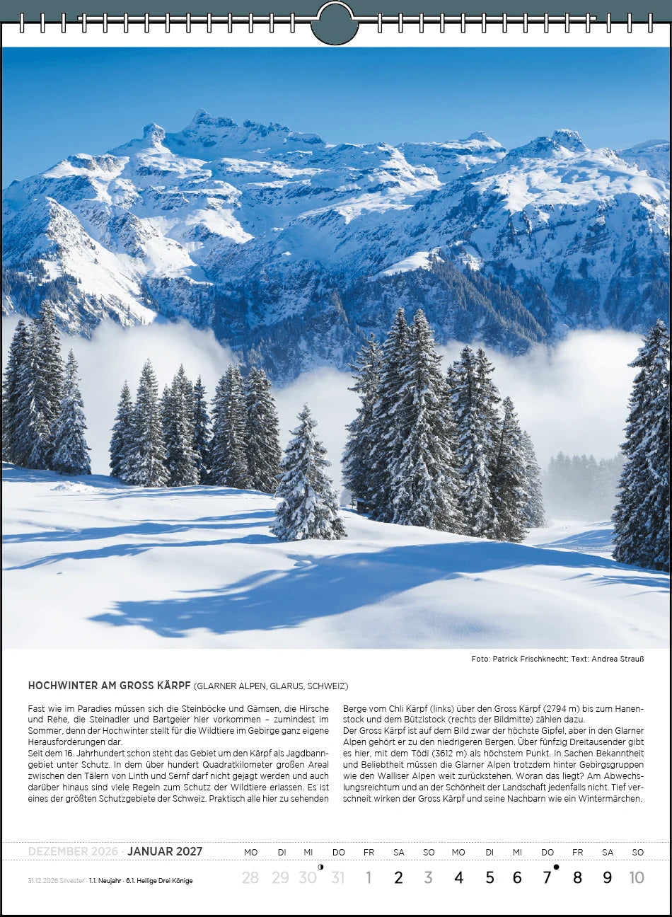 Blodigs Alpenkalender 2027 – Ansicht
