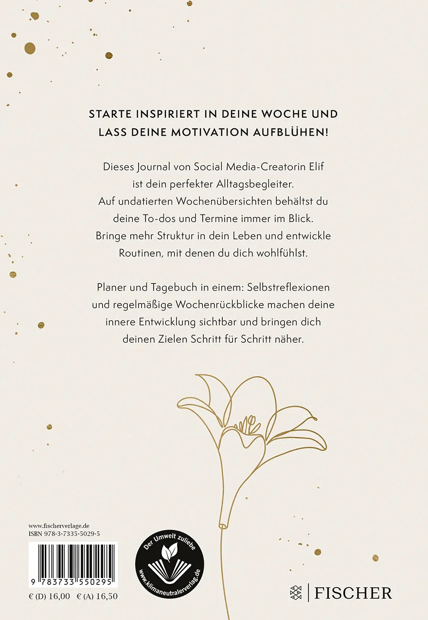 Buchrückseite von 'Bloom to Inspire' mit Klappentext - Gebundene Ausgabe