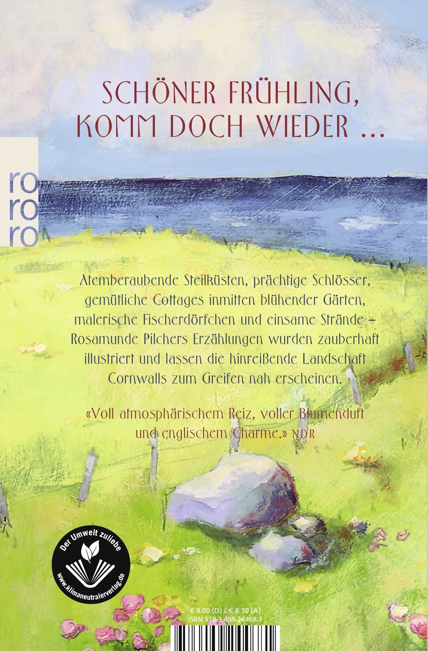 Buchrückseite von 'Blütenzauber' mit Klappentext - Taschenbuch
